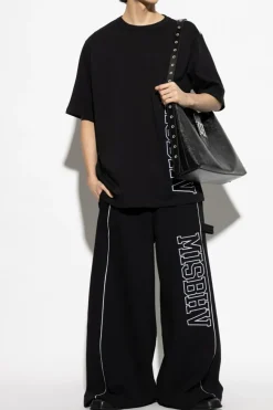 MISBHV CZARNY T-shirt z logo