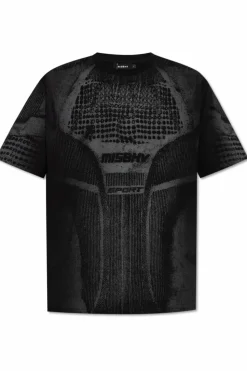 MISBHV CZARNY T-shirt ze wzorem