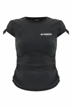 MISBHV SZARY T-shirt z logo