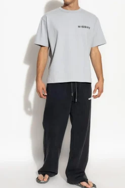 MISBHV SZARY T-shirt z logo