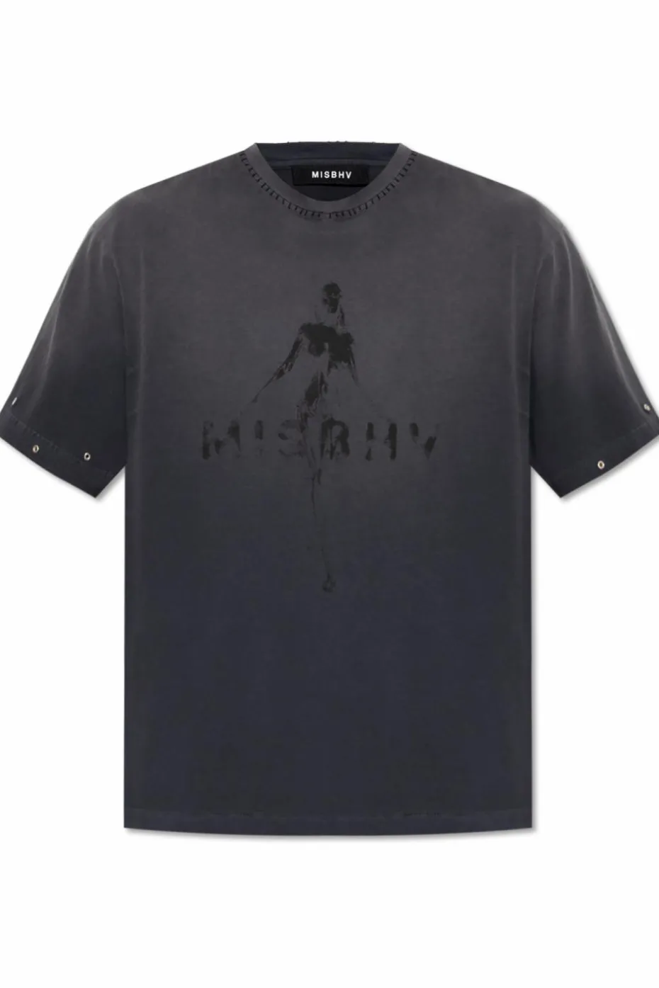 MISBHV SZARY T-shirt z logo