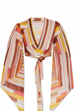 Missoni MULTIKOLOR Jedwabny top