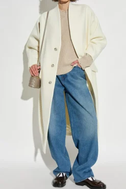 MM6 Maison Margiela beżowy Wełniany sweter