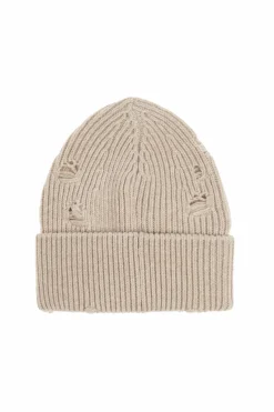 MM6 Maison Margiela beżowy Wełniana czapka