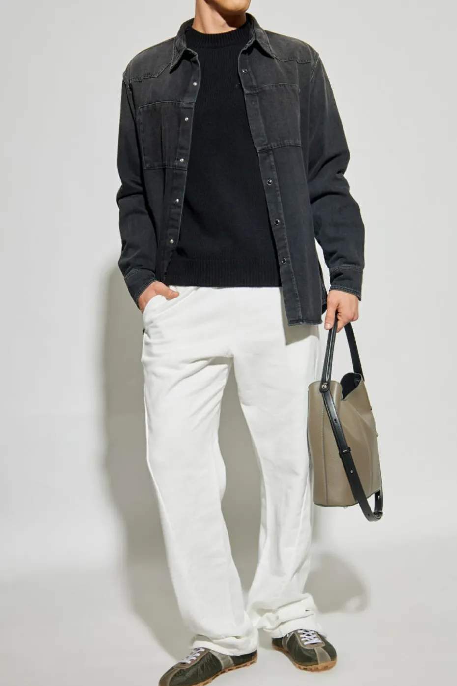 MM6 Maison Margiela BIAŁY Bawełniane spodnie dresowe
