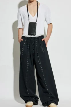 MM6 Maison Margiela BIAŁY Prążkowany sweter
