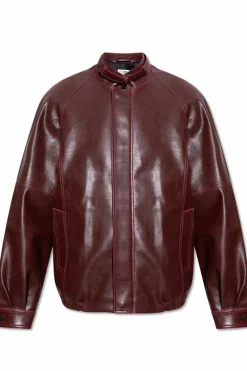 MM6 Maison Margiela BORDO Kurtka z eco skóry ze stójką