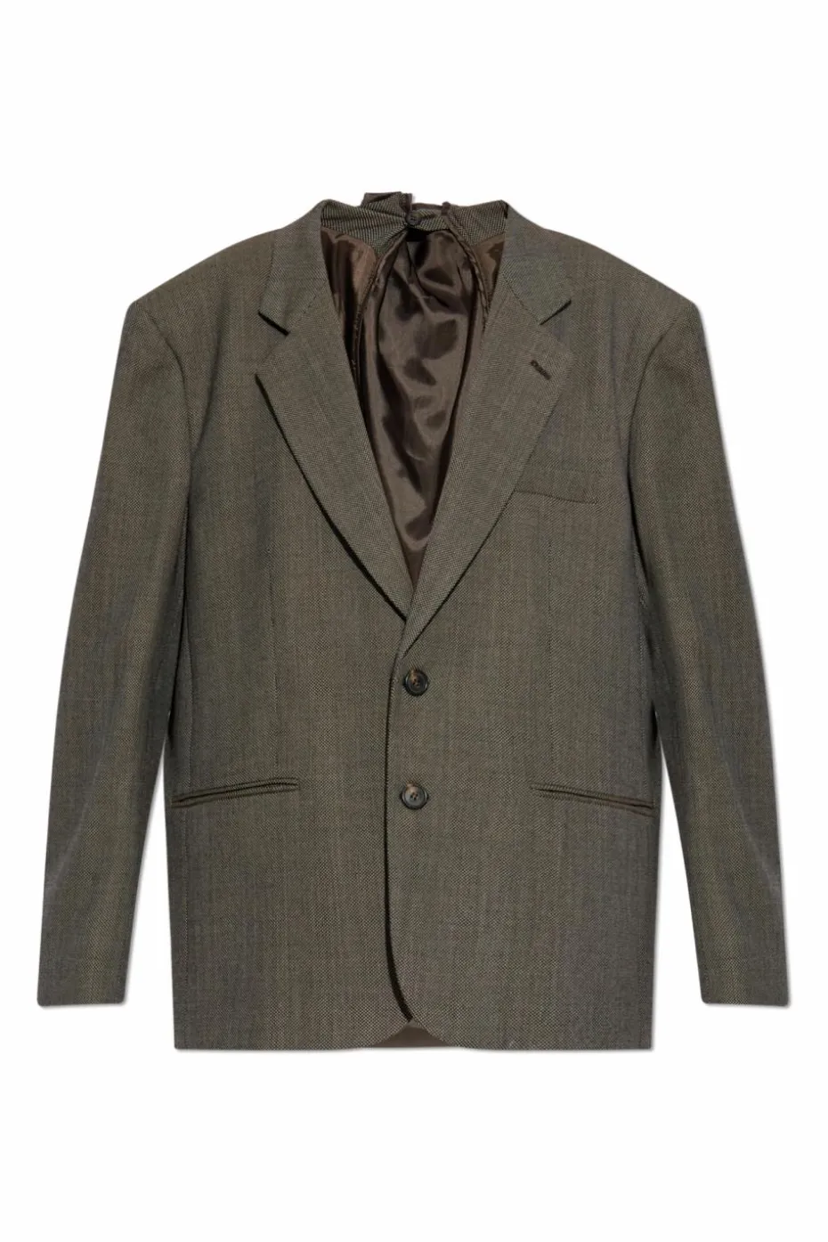 MM6 Maison Margiela BRĄZOWY Wełniana marynarka