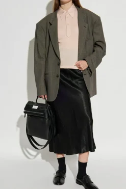 MM6 Maison Margiela BRĄZOWY Wełniana marynarka