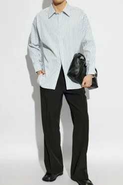 MM6 Maison Margiela CZARNY Spodnie w kant