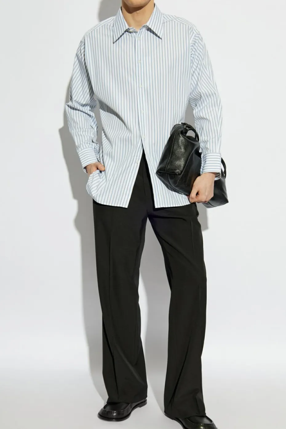 MM6 Maison Margiela CZARNY Spodnie w kant