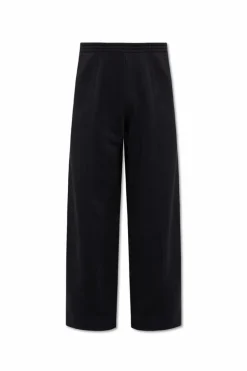 MM6 Maison Margiela CZARNY Spodnie dresowe z przeszyciem na nogawkach