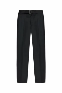 MM6 Maison Margiela CZARNY Spodnie w kant
