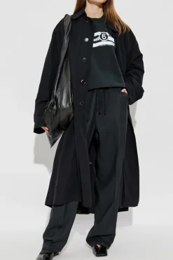 MM6 Maison Margiela CZARNY Bluza z logo