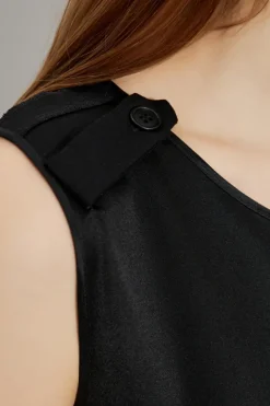 MM6 Maison Margiela CZARNY Sukienka bez rękawów