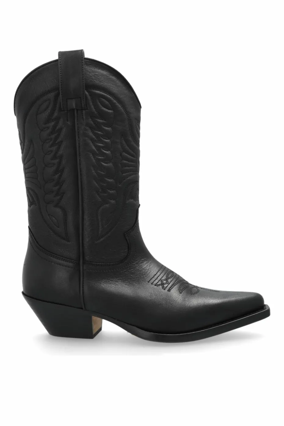MM6 Maison Margiela CZARNY Skórzane kowbojki