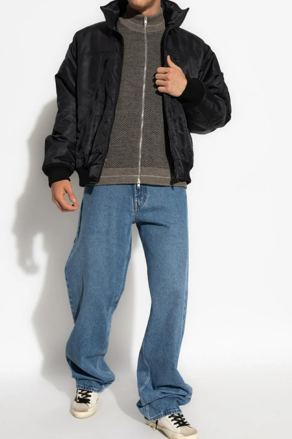 MM6 Maison Margiela CZARNY Kurtka typu `bomber`