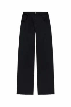 MM6 Maison Margiela CZARNY Bawełniane spodnie