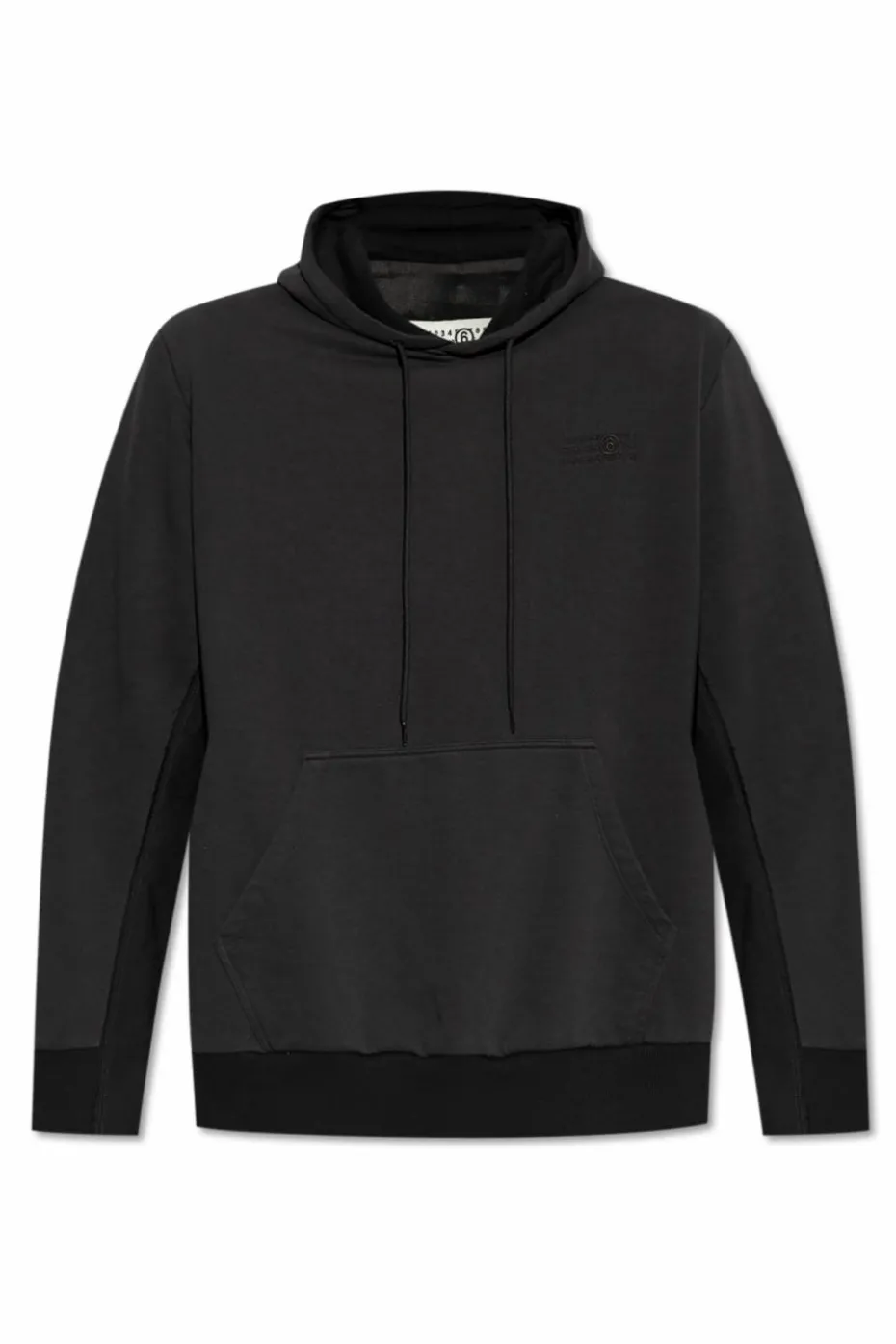 MM6 Maison Margiela CZARNY Bluza z efektem `vintage