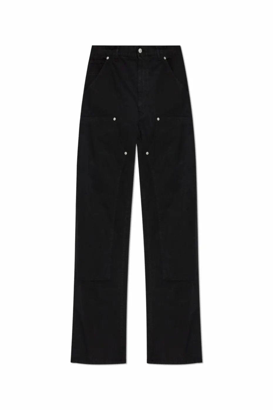MM6 Maison Margiela CZARNY Spodnie z prostymi nogawkami