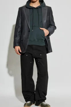 MM6 Maison Margiela CZARNY Spodnie z prostymi nogawkami