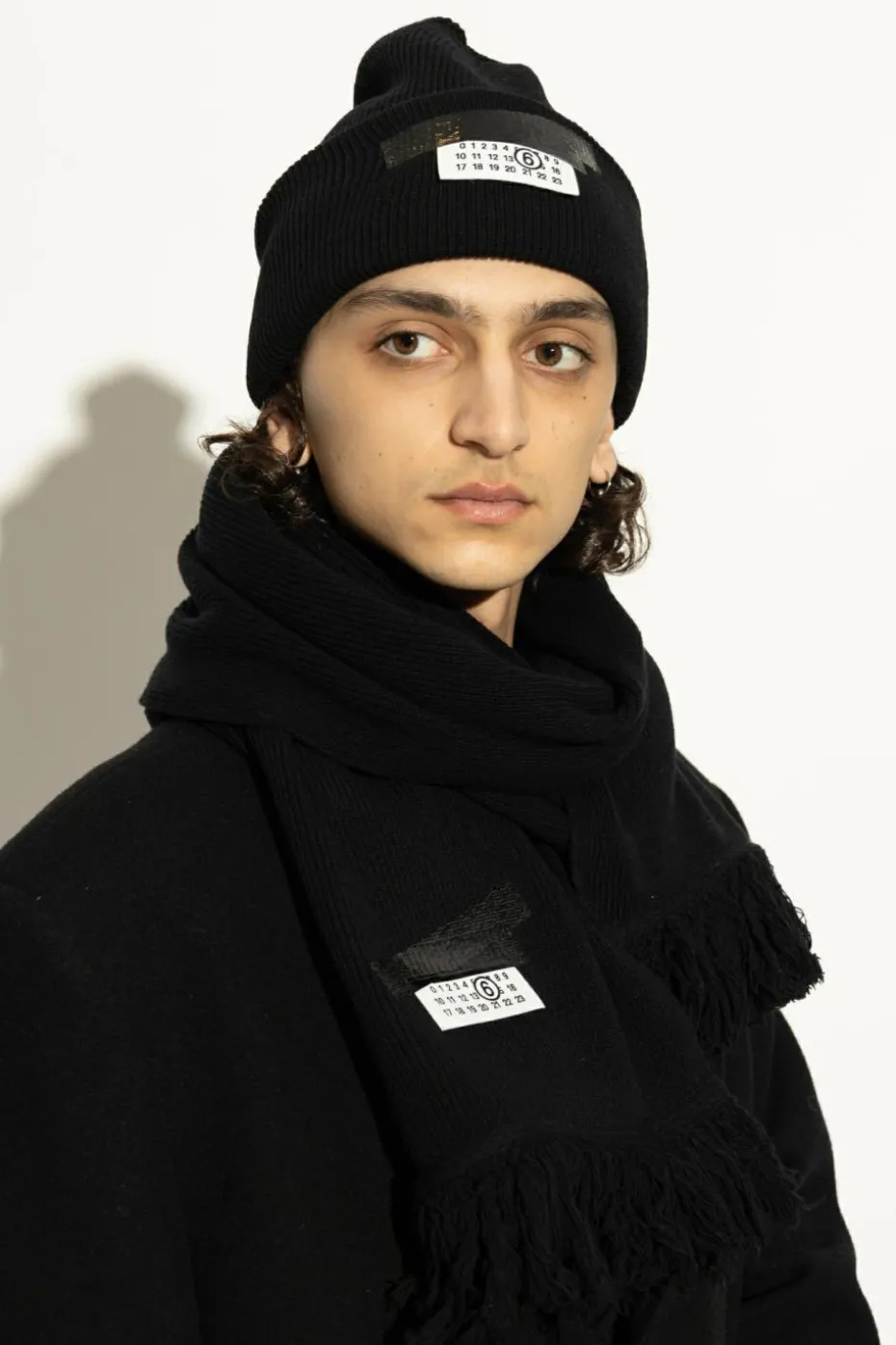 MM6 Maison Margiela CZARNY Czapka z logo