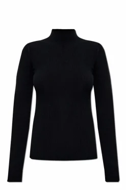 MM6 Maison Margiela CZARNY Bawełniany golf