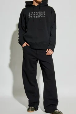 MM6 Maison Margiela CZARNY Bluza z logo