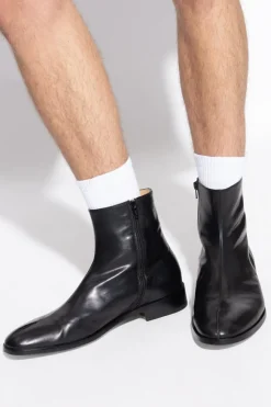 MM6 Maison Margiela CZARNY Skórzane botki