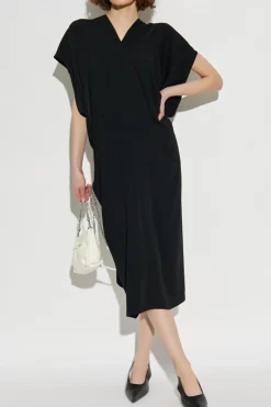 MM6 Maison Margiela CZARNY Sukienka z krótkimi rękawami