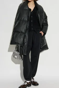 MM6 Maison Margiela CZARNY Kardigan z wełnianym wykończeniem