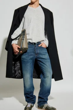 MM6 Maison Margiela GRANATOWY Jeansy ze zwężanymi nogawkami
