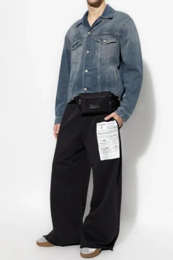 MM6 Maison Margiela GRANATOWY Kurtka jeansowa