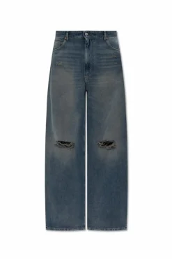 MM6 Maison Margiela NIEBIESKI Jeansy z kieszeniami