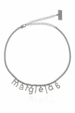 MM6 Maison Margiela SREBRNY Naszyjnik z logo