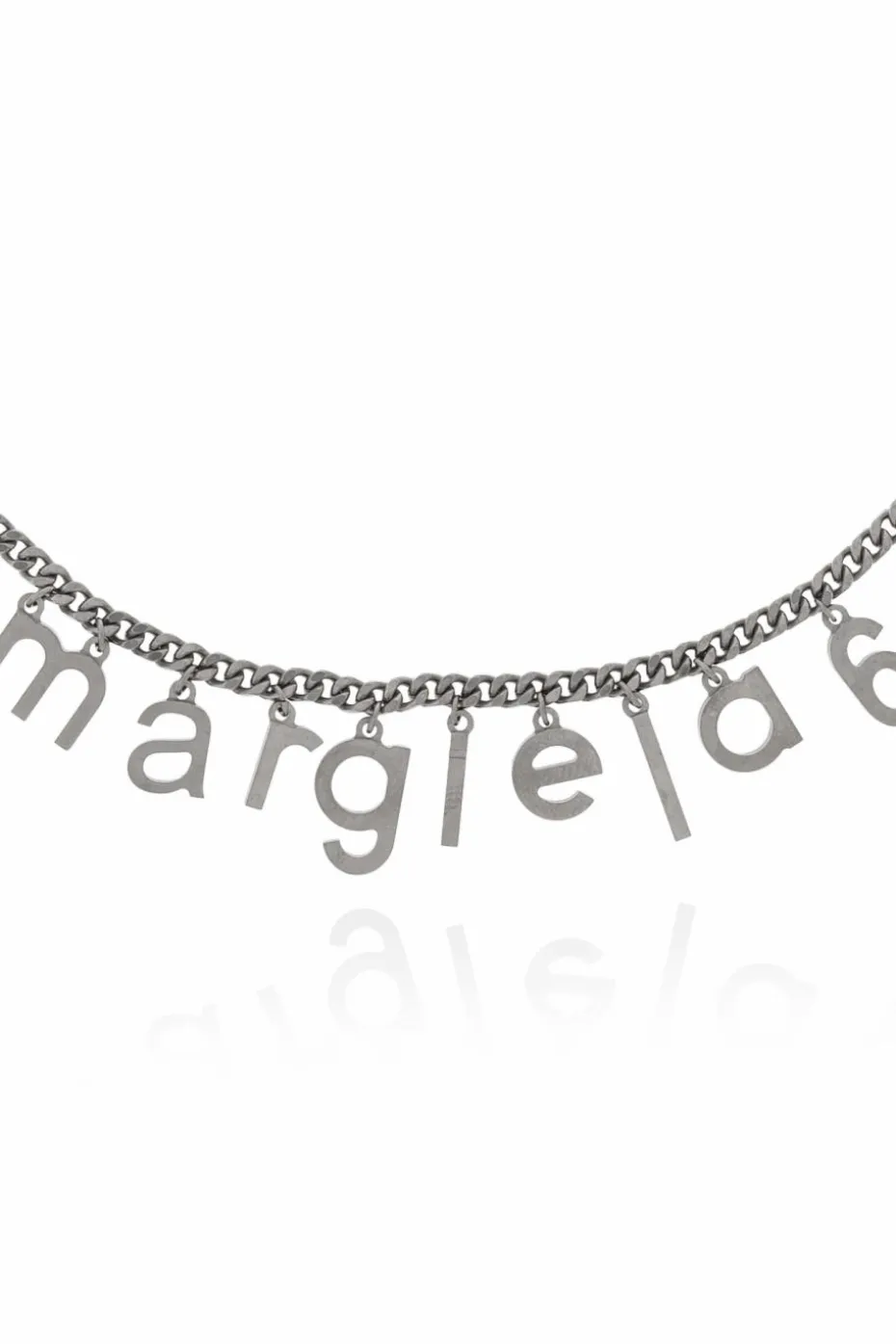 MM6 Maison Margiela SREBRNY Naszyjnik z logo
