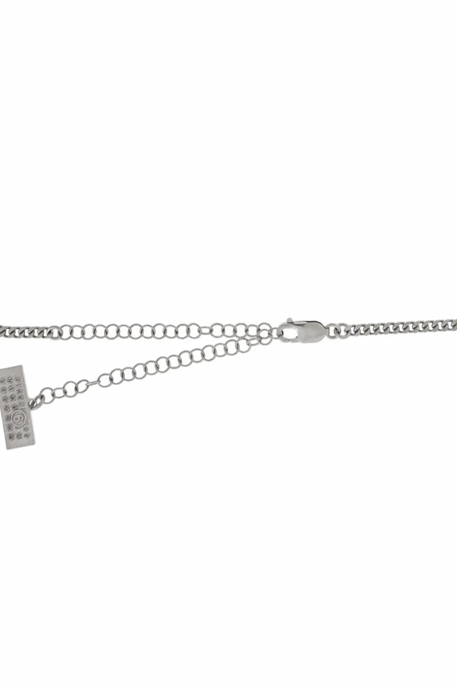 MM6 Maison Margiela SREBRNY Naszyjnik z logo