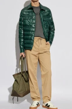 Moncler beżowy Bawełniane spodnie