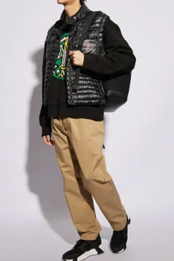 Moncler beżowy Bawełniane spodnie