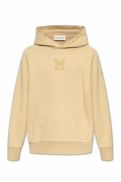 Moncler beżowy Bluza dresowa z logo