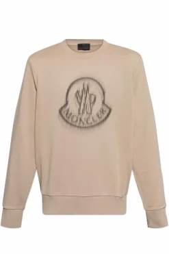 Moncler beżowy Bluza z logo