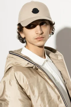 Moncler beżowy Czapka z daszkiem