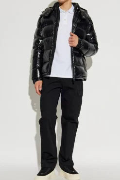 Moncler BIAŁY Bawełniane polo