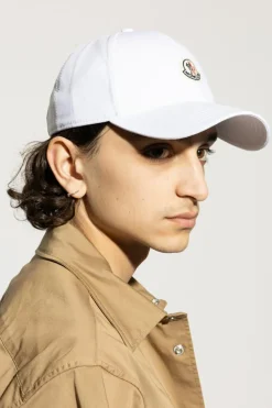 Moncler BIAŁY Czapka z logo