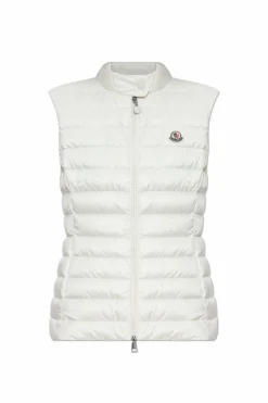Moncler BIAŁY Puchowa kamizelka ze stójką