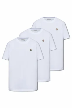 Moncler BIAŁY Trójpak t-shirtów
