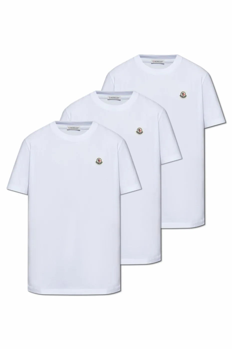 Moncler BIAŁY Trójpak t-shirtów