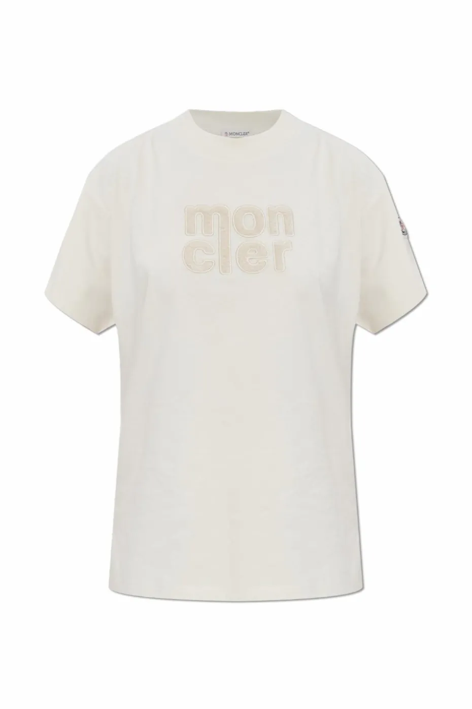 Moncler BIAŁY T-shirt z logo