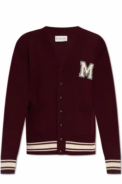 Moncler BORDO Wełniany kardigan