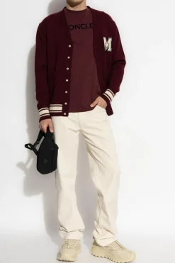 Moncler BORDO Wełniany kardigan